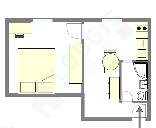 Apartamento París 11° - Plano interactivo