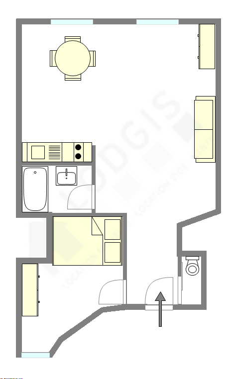 Appartement Paris 1° - Plan interactif