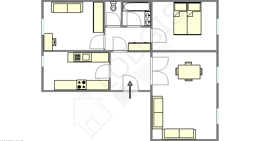 Appartement Paris 6° - Plan interactif
