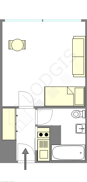Apartamento París 19° - Plano interactivo