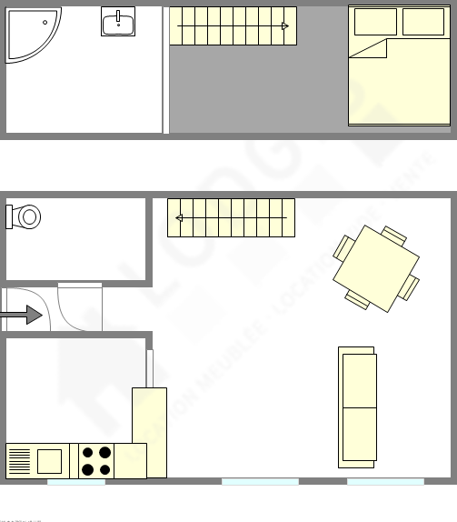 Apartamento Paris 10° - Plano interativo