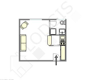 Appartement Paris 18° - Plan interactif