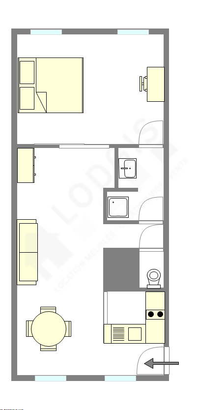 Apartamento Paris 6° - Plano interativo