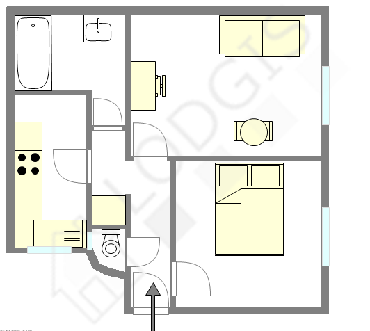 Appartement Paris 1° - Plan interactif