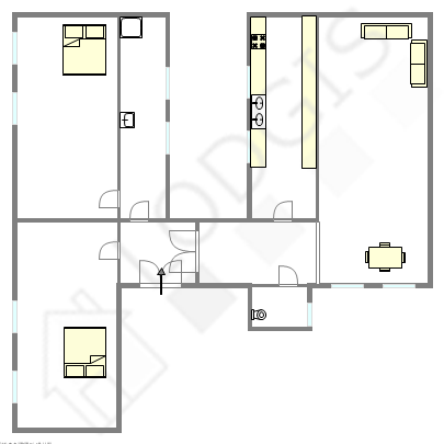 Appartement Paris 10° - Plan interactif