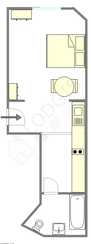 Appartement Paris 15° - Plan interactif