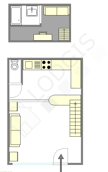 Appartement Paris 11° - Plan interactif