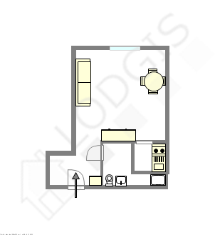 Appartement Paris 18° - Plan interactif
