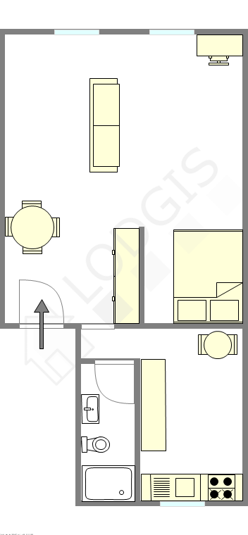 Appartement Paris 5° - Plan interactif