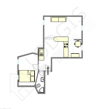Appartement Paris 8° - Plan interactif