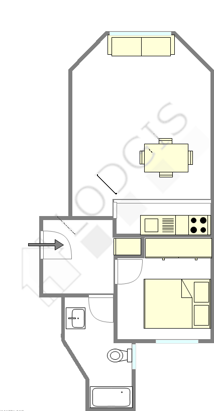 Appartement Paris 7° - Plan interactif