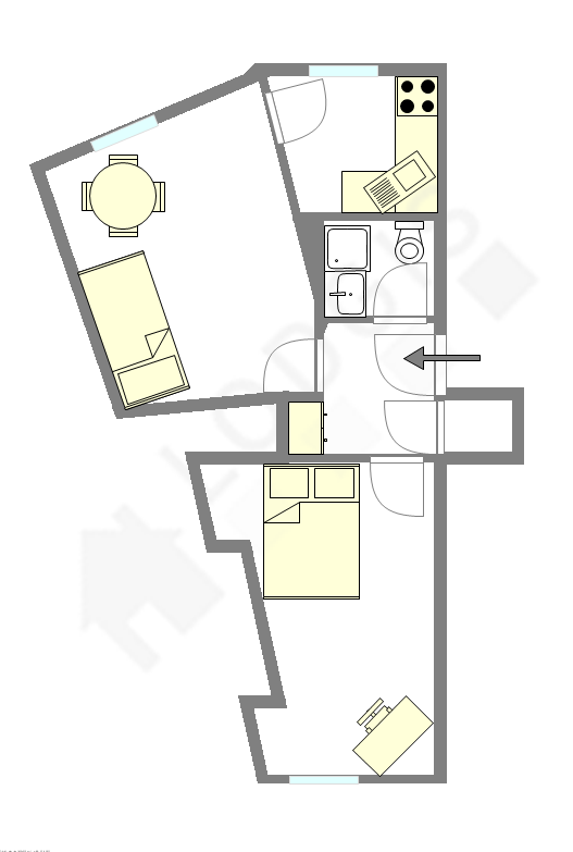 Apartamento París 20° - Plano interactivo
