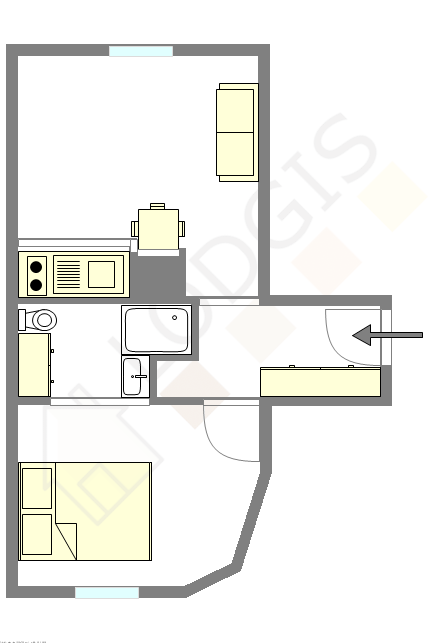 Apartamento Paris 5° - Plano interativo