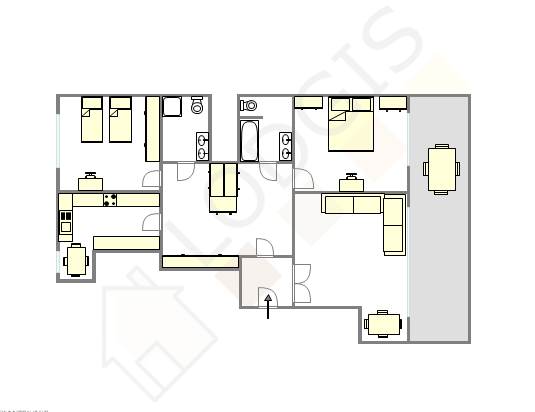 Appartement Paris 16° - Plan interactif