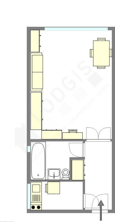 Appartement Paris 14° - Plan interactif