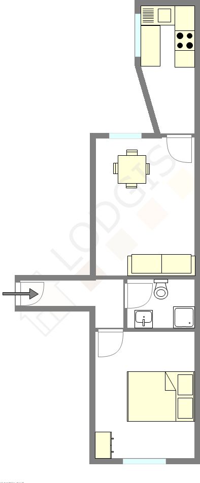 Apartamento París 6° - Plano interactivo