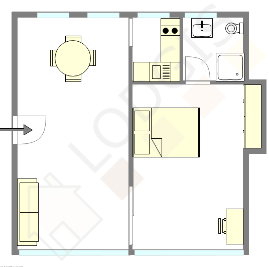 Appartement Paris 2° - Plan interactif