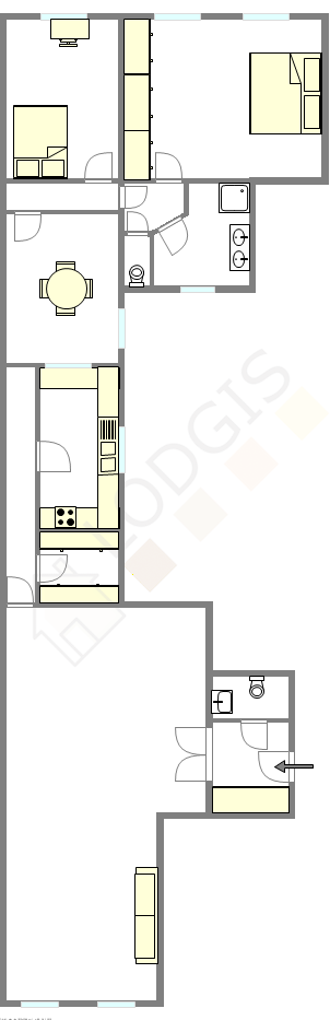 Appartement Paris 7° - Plan interactif