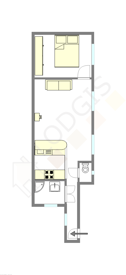 Appartement Paris 18° - Plan interactif