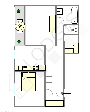 Appartement Paris 11° - Plan interactif