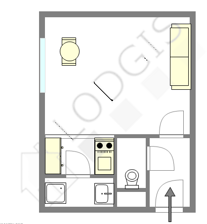 Appartement Paris 15° - Plan interactif