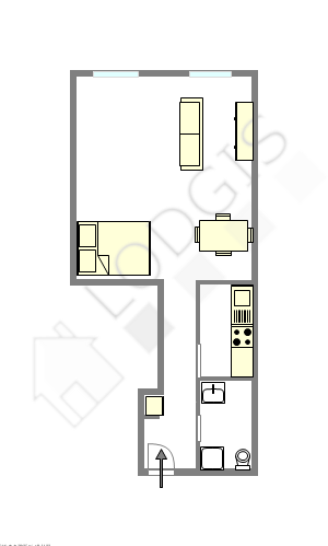Appartement Paris 5° - Plan interactif
