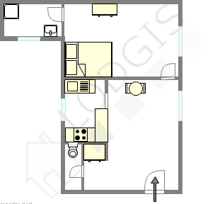 Appartement Paris 17° - Plan interactif