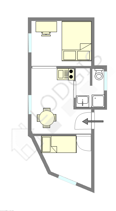 Appartement Paris 13° - Plan interactif