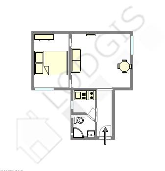 Appartement Paris 18° - Plan interactif