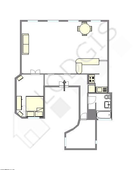 Appartement Paris 9° - Plan interactif