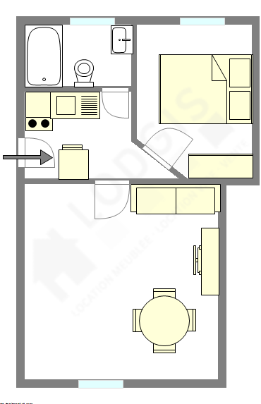 Appartement Paris 12° - Plan interactif