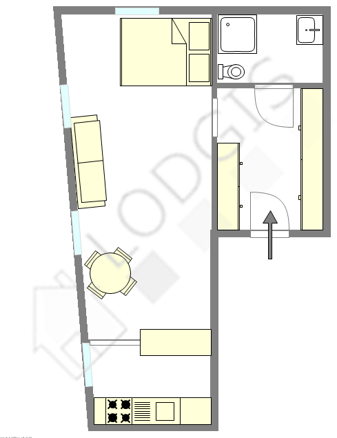 Appartement Paris 5° - Plan interactif