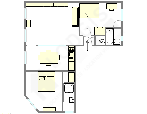 Appartement Paris 11° - Plan interactif