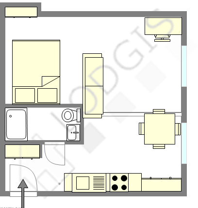 Appartement Paris 12° - Plan interactif