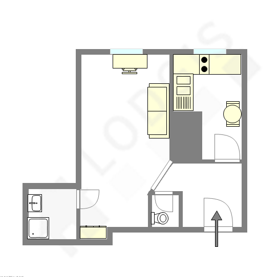 Apartamento Paris 12° - Plano interativo
