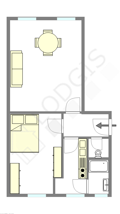 Apartamento París 10° - Plano interactivo