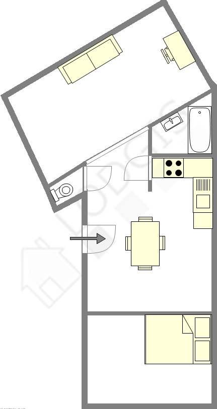 Appartement Paris 11° - Plan interactif