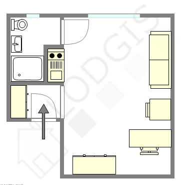Appartement Paris 13° - Plan interactif