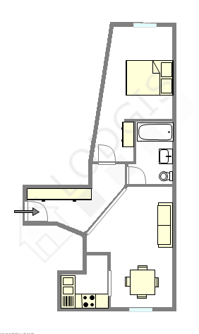 Appartement Paris 19° - Plan interactif