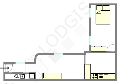 Appartement Paris 2° - Plan interactif