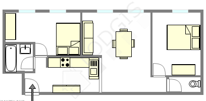 Appartement Paris 11° - Plan interactif