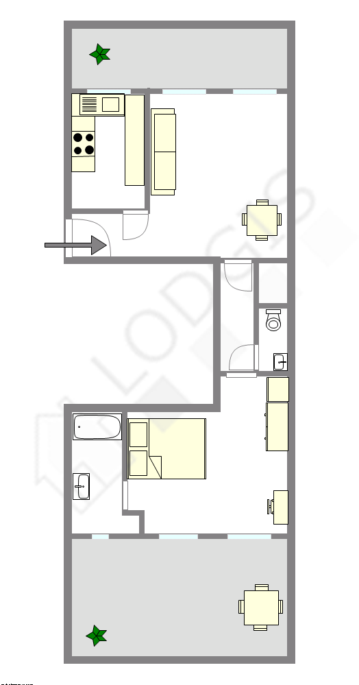 Appartement Paris 17° - Plan interactif