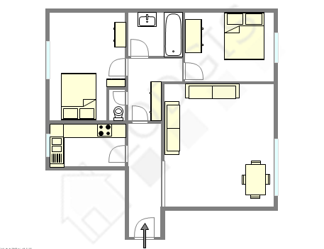 Appartement Paris 15° - Plan interactif