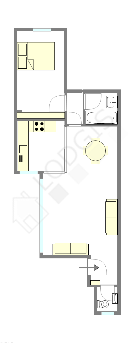Appartement Paris 8° - Plan interactif