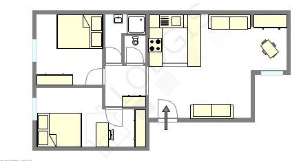 Appartement Paris 12° - Plan interactif