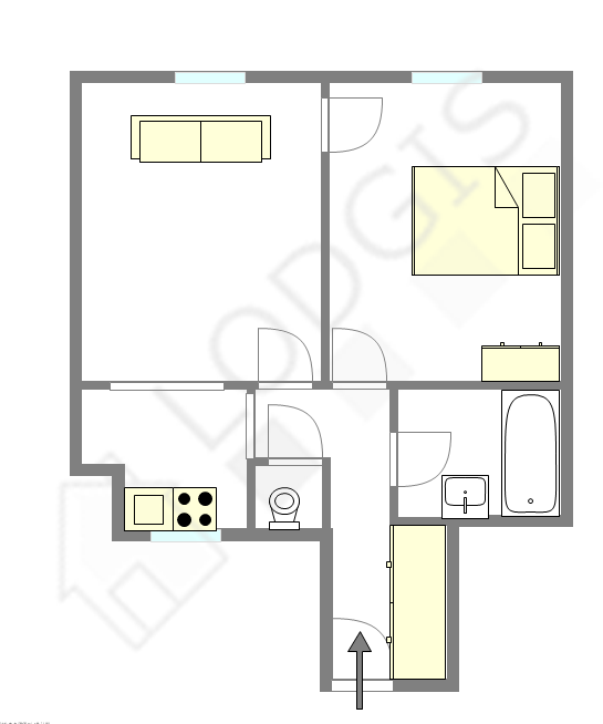 Wohnung Paris 10° - Interaktiven Plan
