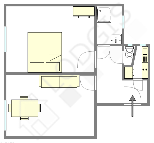 Appartement Paris 11° - Plan interactif
