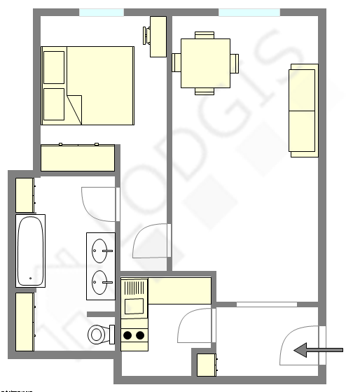 Appartement Paris 4° - Plan interactif