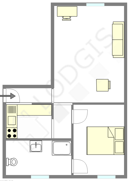 Appartement Paris 11° - Plan interactif