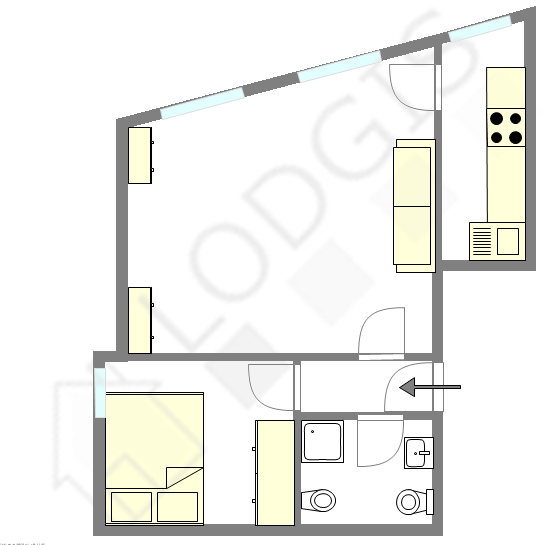 Appartement Paris 6° - Plan interactif